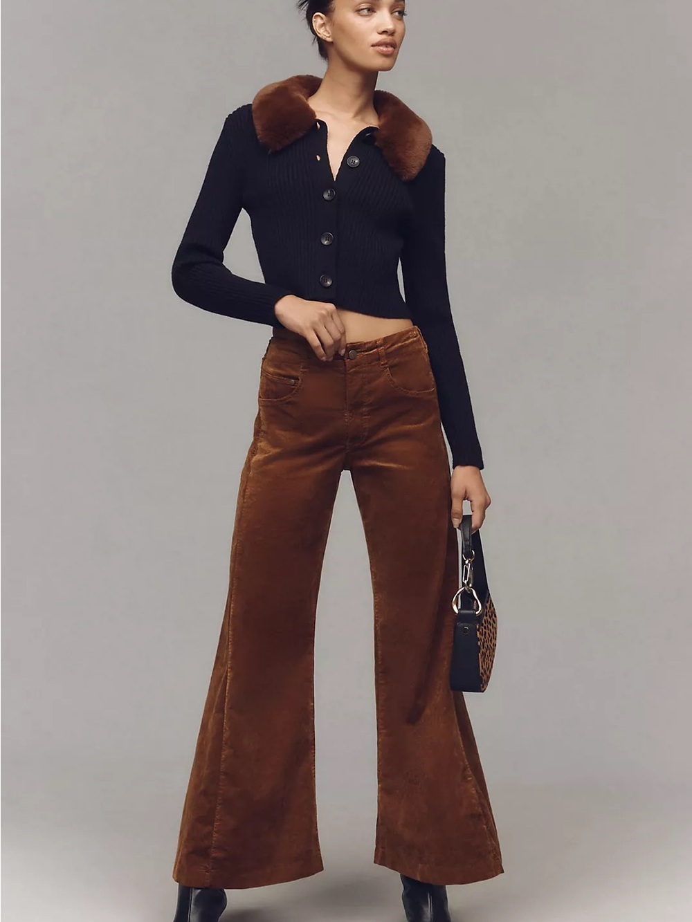Pilcro The Adi Mid-Rise Velvet Pant Size 28